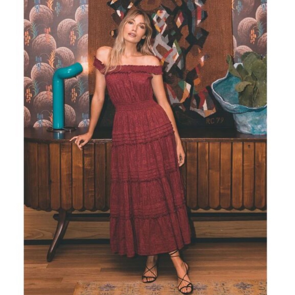 NWT Cleobella Alivia Ankle Dress- Berry